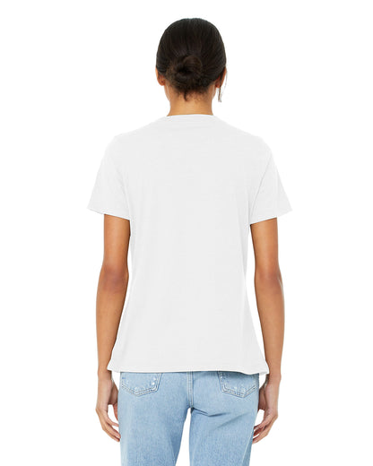 Women's Relaxed Jersey V-Neck T-Shirt - Solid White Blend