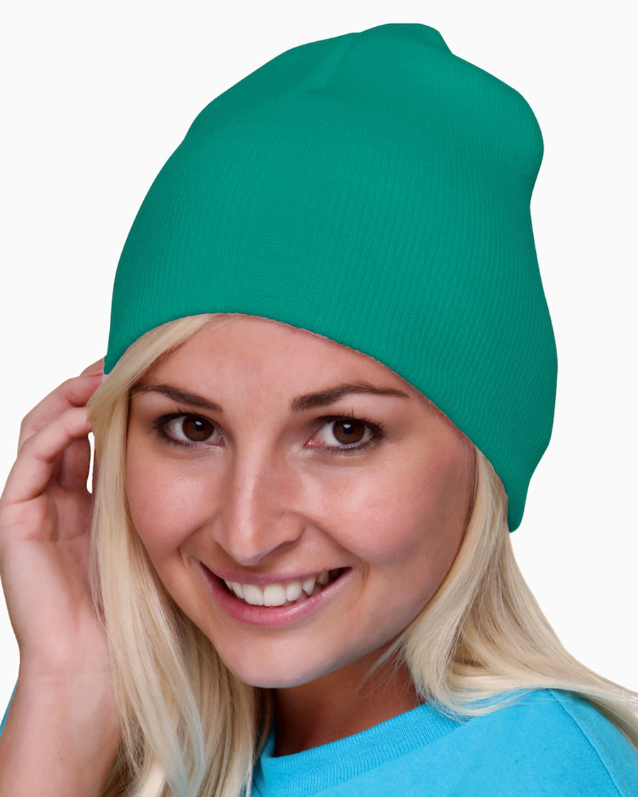 100% Acrylic Beanie - Kelly Green