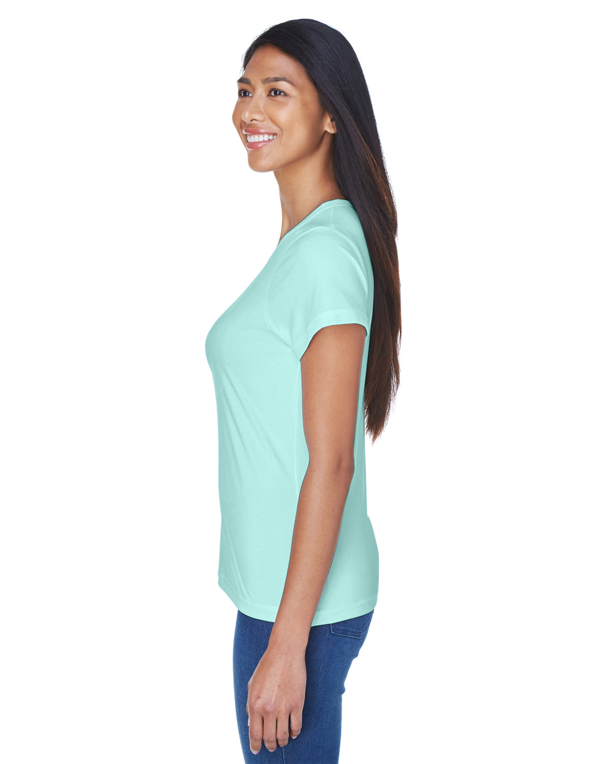 Women's Cool & Dry Sport Performance Interlock T-Shirt - Sea Frost