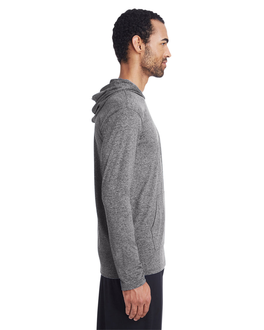 Unisex Performance®  Hooded T-Shirt - Heather Sport Black