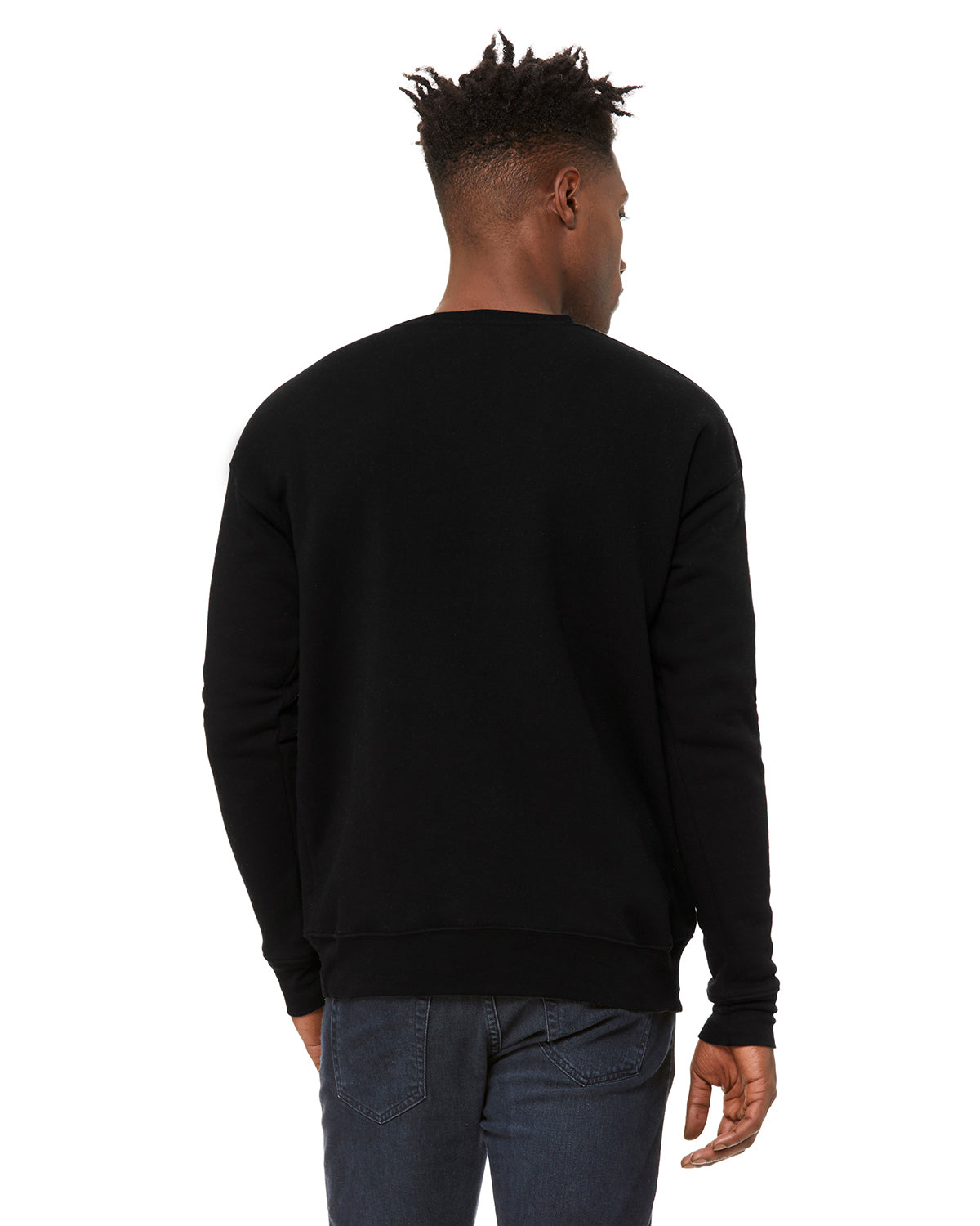 Unisex Drop Shoulder Fleece - Dtg Black