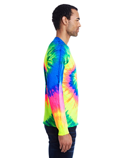 Unisex 100% Cotton Long-Sleeve T-Shirt - Neon Rainbow