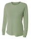 A4 NW3002 - Women's Long Sleeve Cooling Performance Crew Shirt - Olive