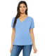 Bella + Canvas 8815 - Women's Slouchy V-Neck T-Shirt - Blue Triblend
