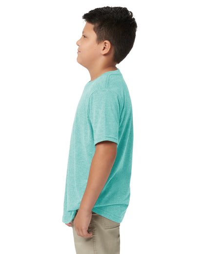 Youth Triblend Crew - Tahiti Blue