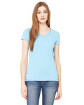Women's Jersey Short-Sleeve V-Neck T-Shirt - Baby Blue