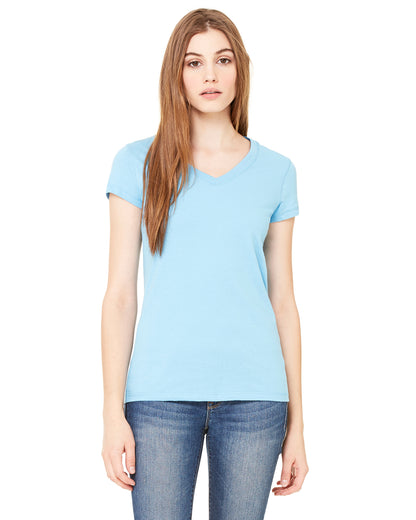 Women's Jersey Short-Sleeve V-Neck T-Shirt - Baby Blue