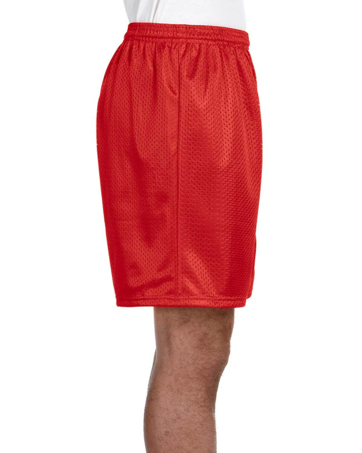 Unisex Seven Inch Inseam Mesh Short - Scarlet