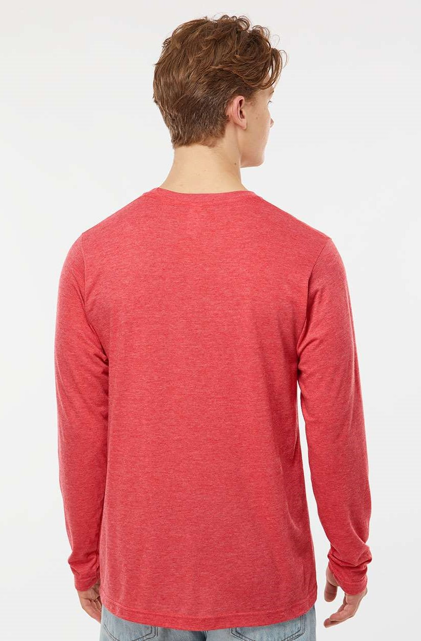 Unisex Poly-Rich Long Sleeve Tee - Heather Red