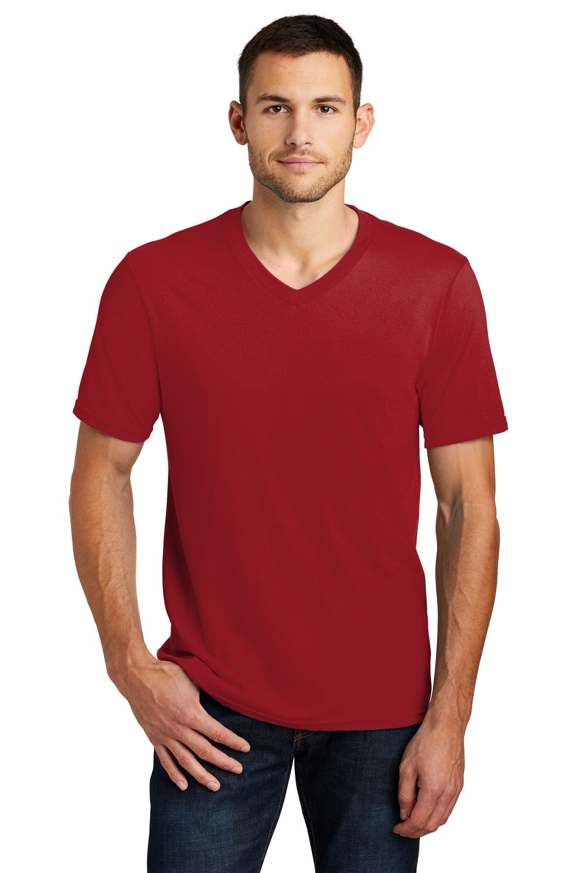 Unisex Very Important Tee V-Neck - Classic Red