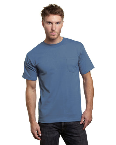 Unisex 100% Cotton Pocket T-Shirt - Denim