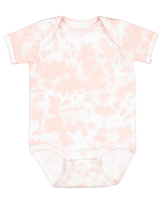 Infant Fine Jersey Bodysuit - Rose Tie Dye