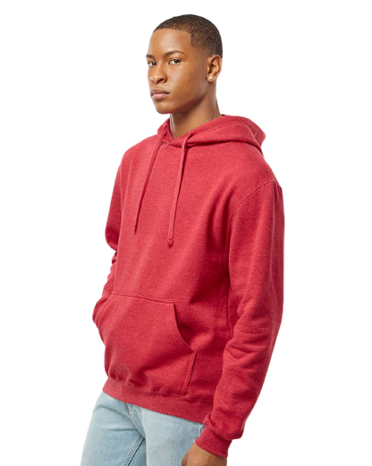 Unisex Fleece Pullover Hoodie - Heather Red