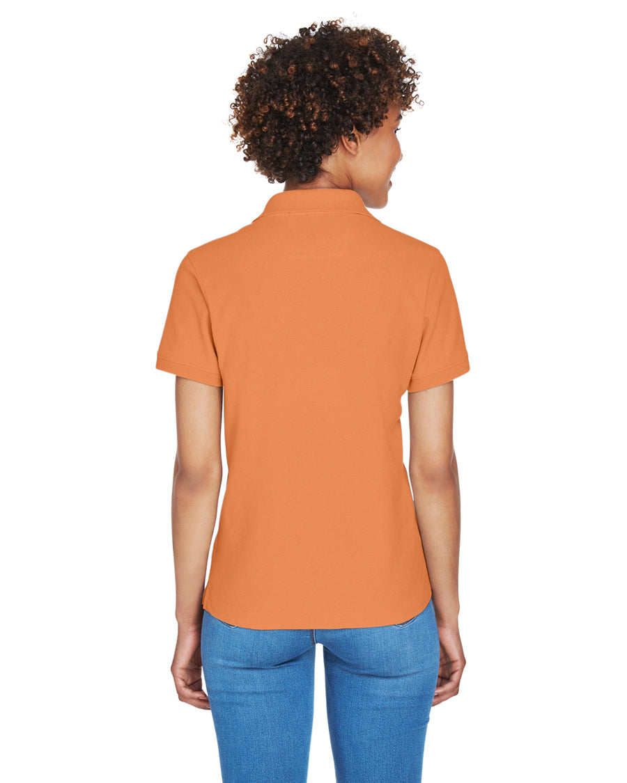 Women's Pima Piqué Short-Sleeve Y-Collar Polo - Cantaloupe