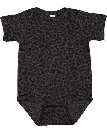 Infant Fine Jersey Bodysuit - Black Leopard