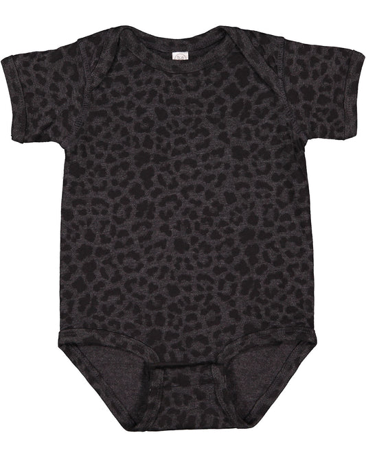 Infant Fine Jersey Bodysuit - Black Leopard