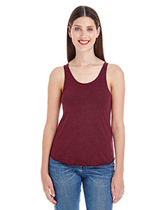 Women's Poly-Cotton Racerback Tank - Heather Cranberry