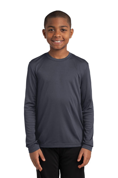 Youth Long Sleeve PosiCharge Competitor Tee - Iron Gray