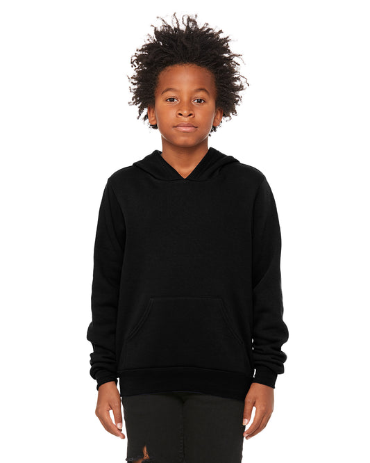 Youth Sponge Fleece Pullover Hoodie - Black
