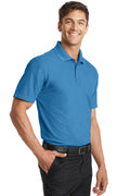 Unisex Dry Zone Grid Polo - Celadon Blue