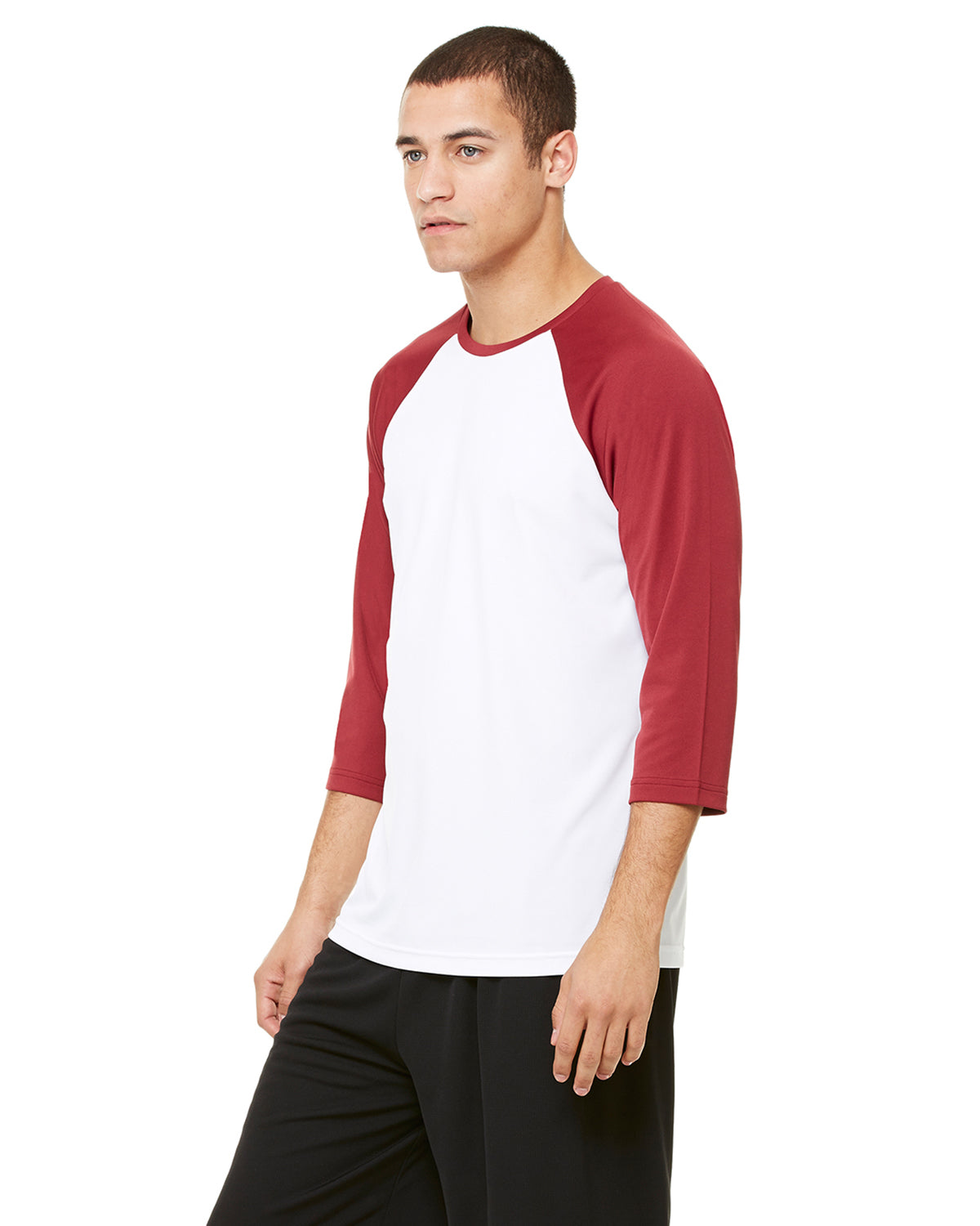 Unisex Baseball T-Shirt - White / Sport Maroon