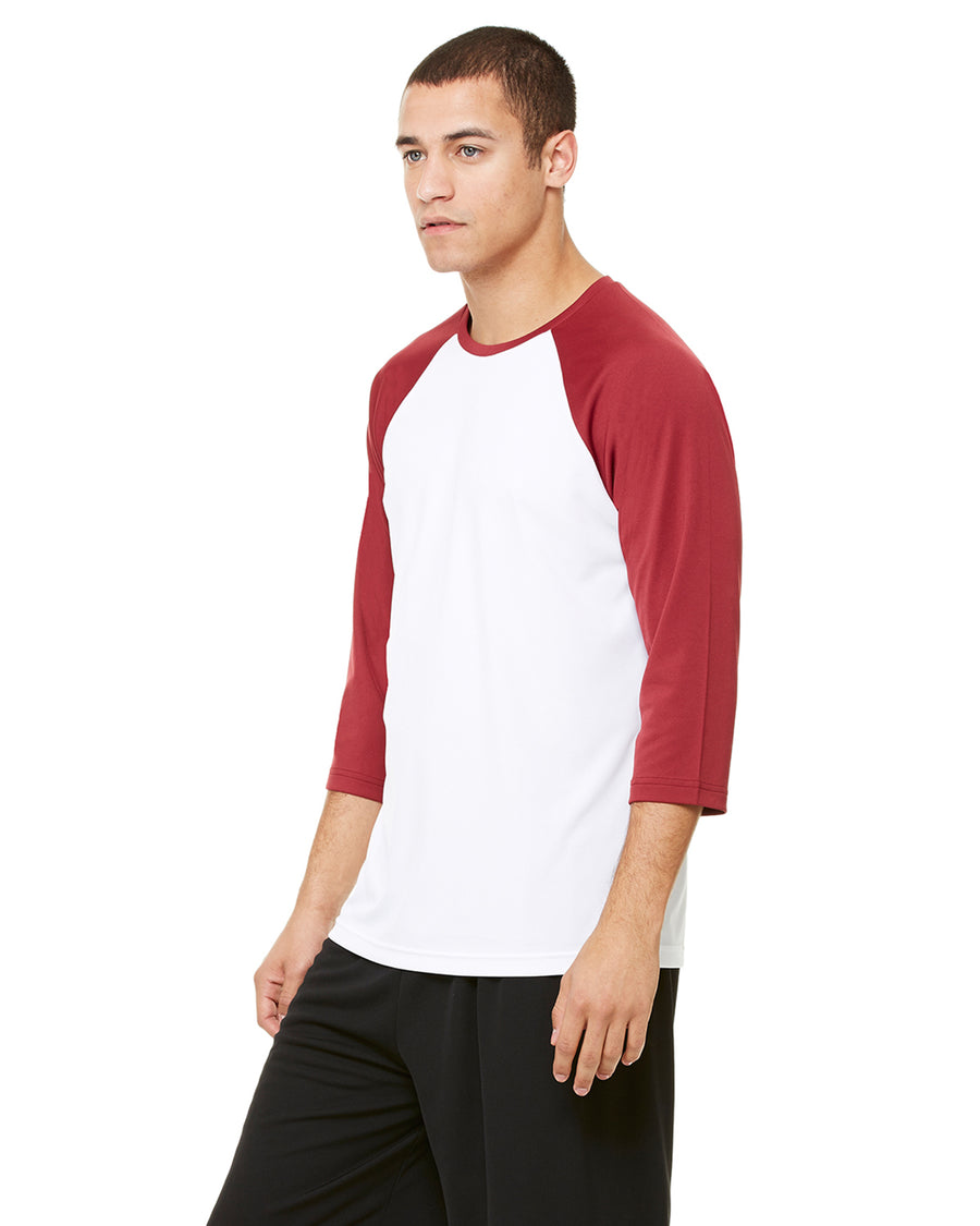 Unisex Baseball T-Shirt - White / Sport Maroon