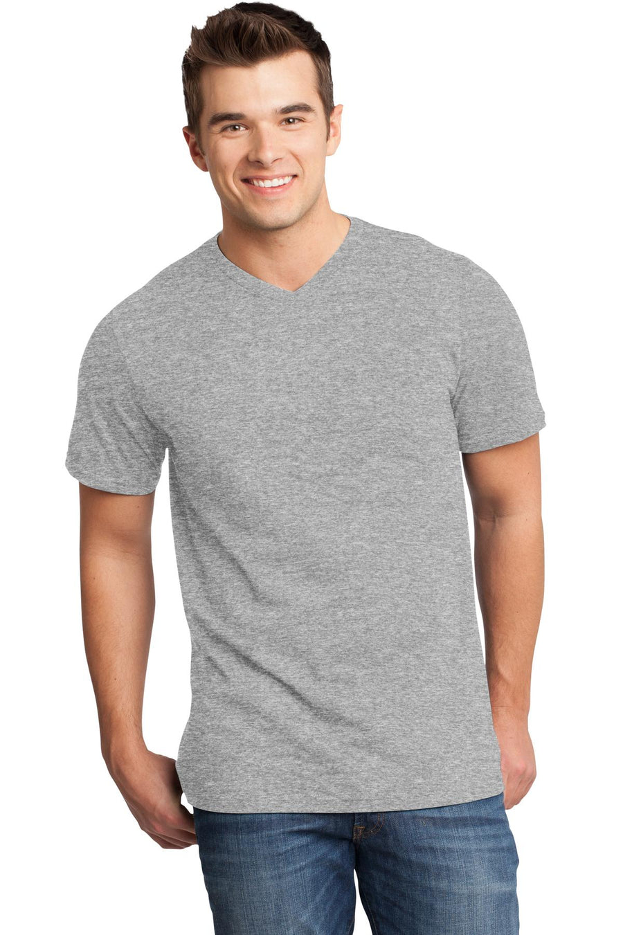 Unisex Very Important Tee V-Neck - Light Heather Gray