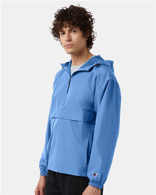 Champion CO200 Light Blue — on model side