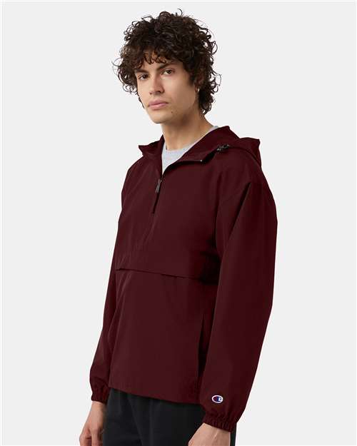 Champion CO200 Maroon — on model side