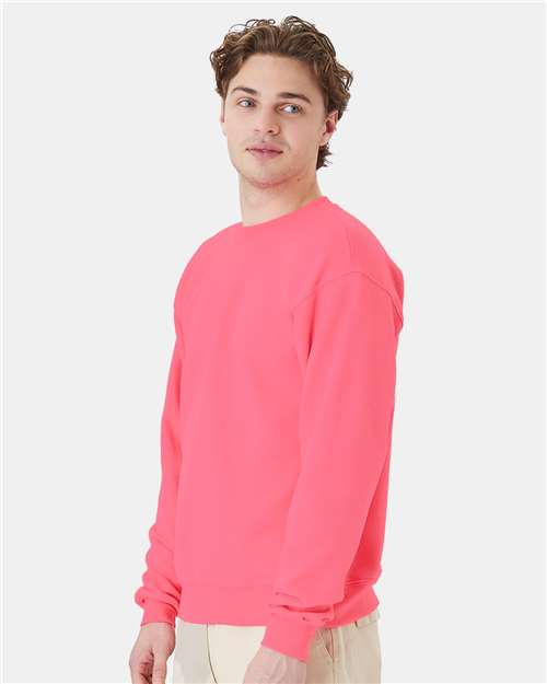 Hanes P160 Safety Pink — on model side