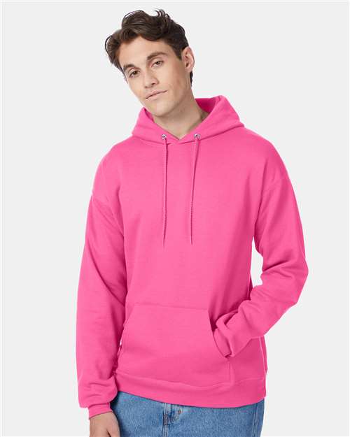 Hanes P170 Safety Pink — on model front