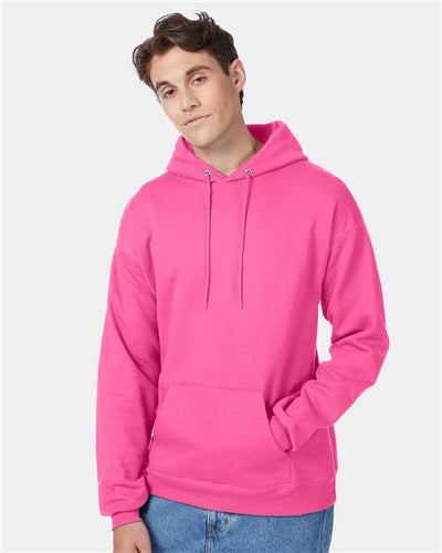 Hanes P170 Safety Pink — on model front