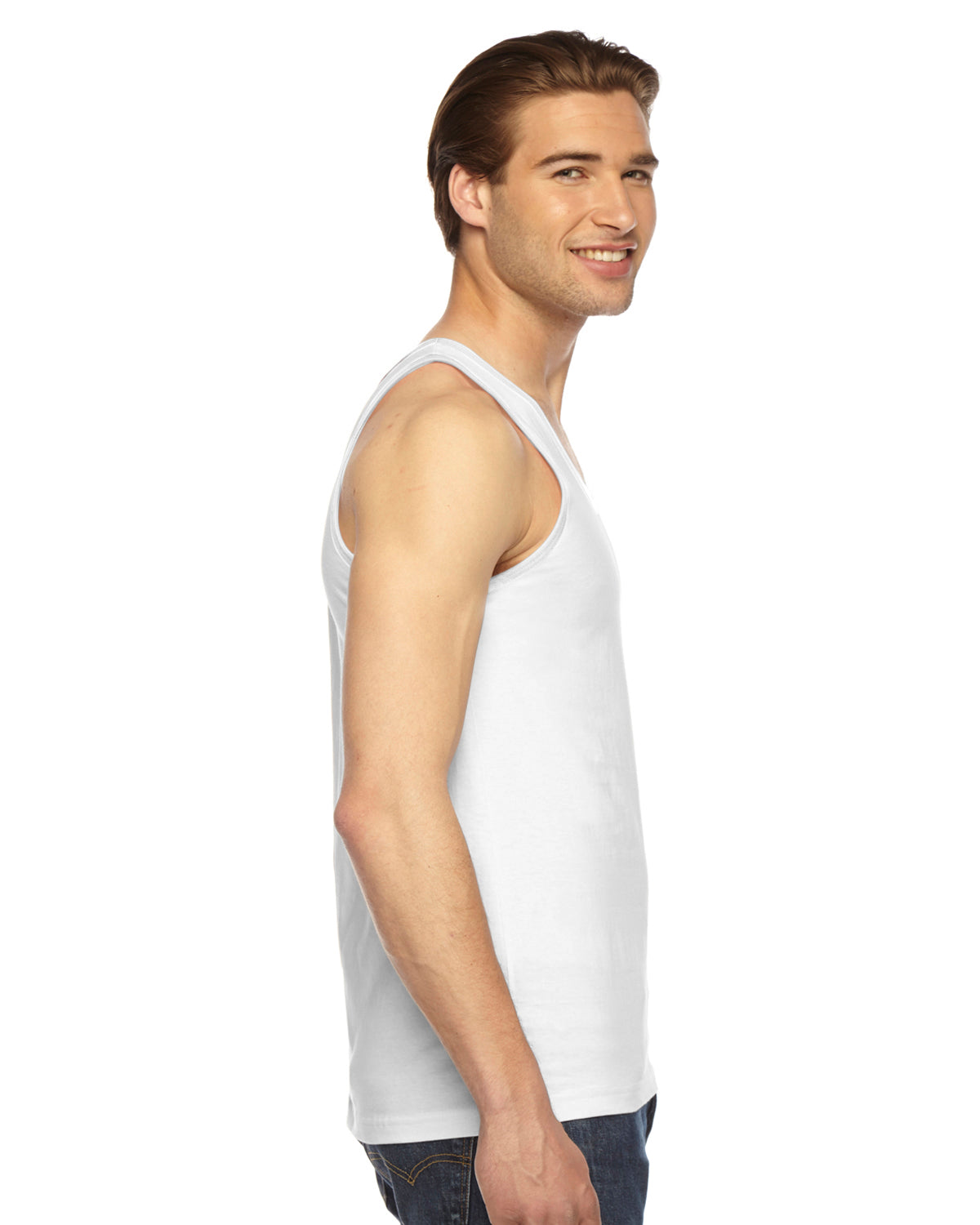 Unisex Fine Jersey Tank - White