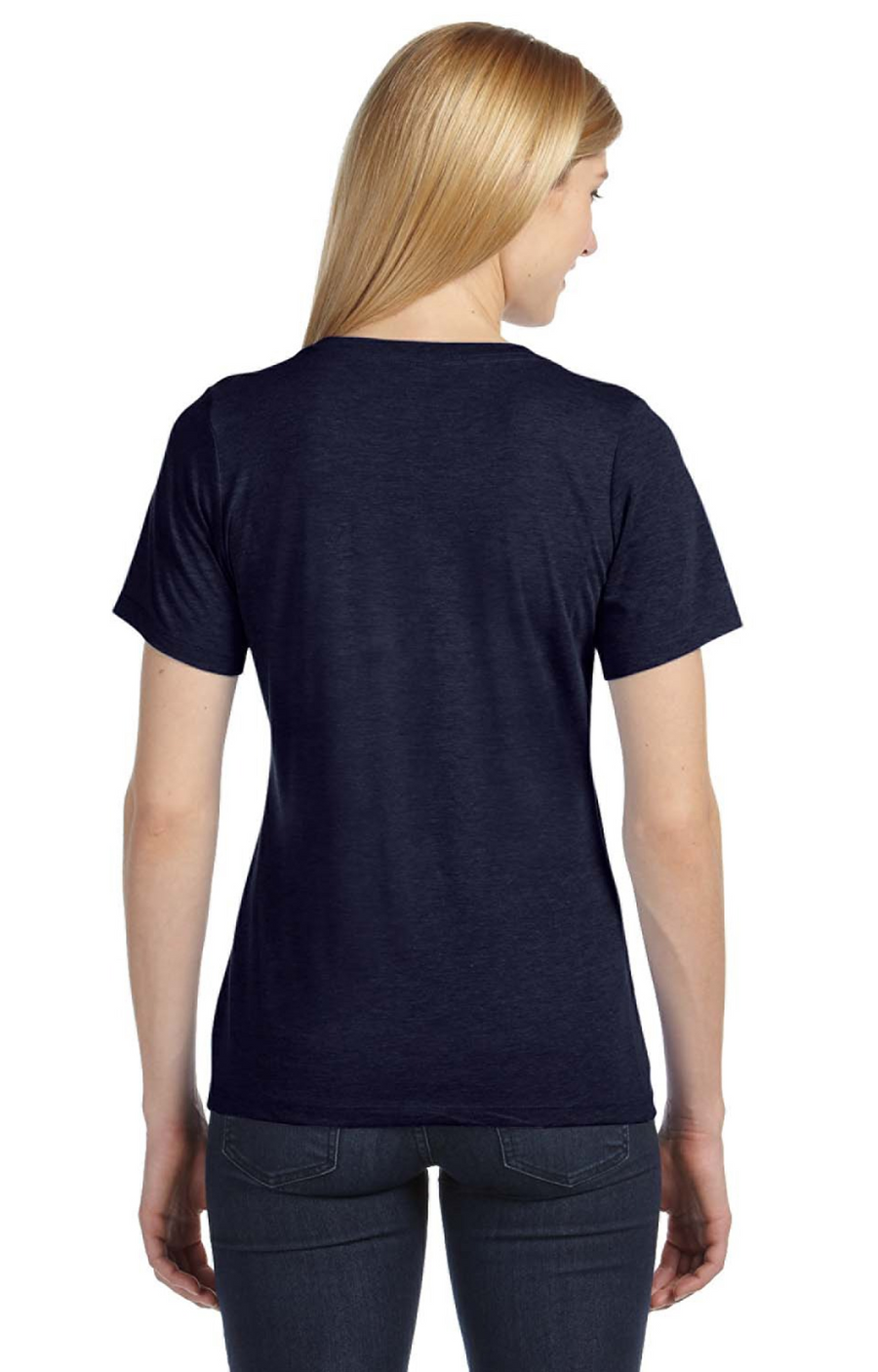 Missy Made in the USA Jersey Short-Sleeve V-Neck T-Shirt - Navy