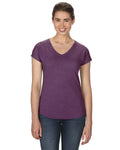 Women's Triblend V-Neck T-Shirt - Heather Aubergine