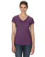 Anvil 6750VL - Women's Triblend V-Neck T-Shirt - Heather Aubergine