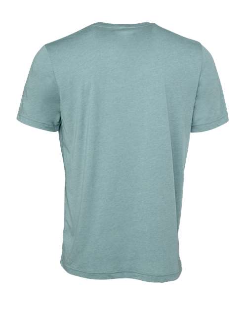 BELLA + CANVAS 3001CVC Heather Blue Lagoon — back