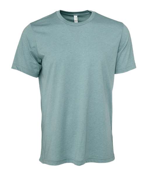 BELLA + CANVAS 3001CVC Heather Blue Lagoon — front