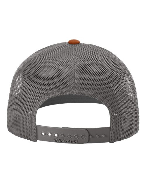 Richardson 112 Heather Grey/ Charcoal/ Dark Orange — back