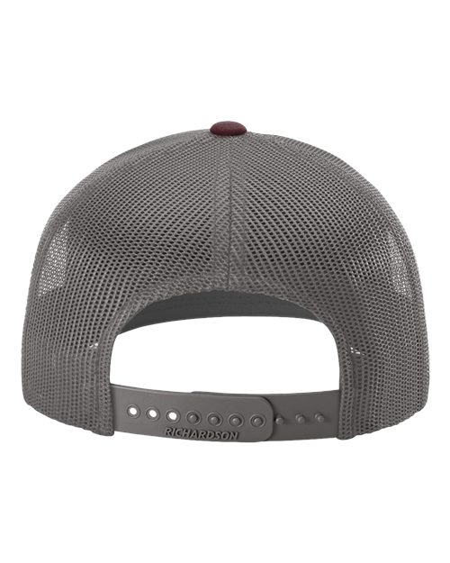 Richardson 112 Heather Grey/ Charcoal/ Maroon — back