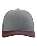 Richardson 112 Heather Grey/ Charcoal/ Maroon — front
