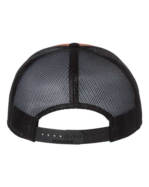 Richardson 168 Charcoal/ Burnt Orange/ Black — back
