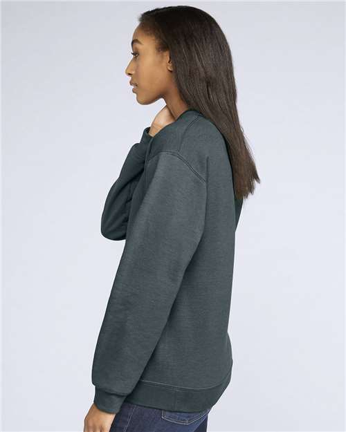 Gildan SF000 Dark Heather — on model side