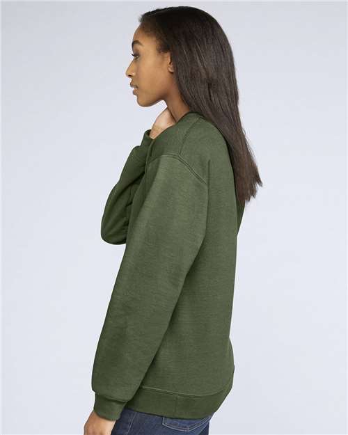 Gildan SF000 Military Green — on model side