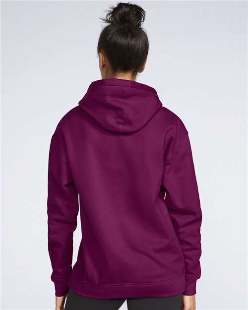 Gildan SF500 Maroon — on model back