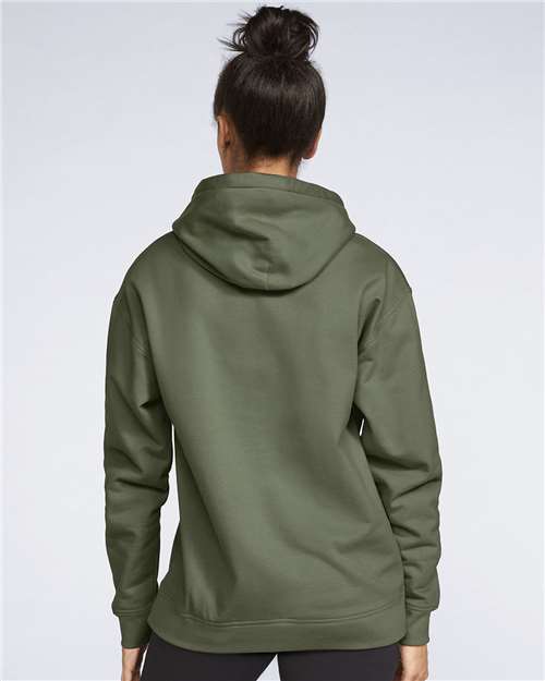 Gildan SF500 Military Green — on model back
