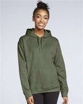 Gildan SF500 Military Green — on model front