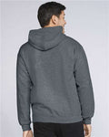 Gildan SF500 Dark Heather — on model back