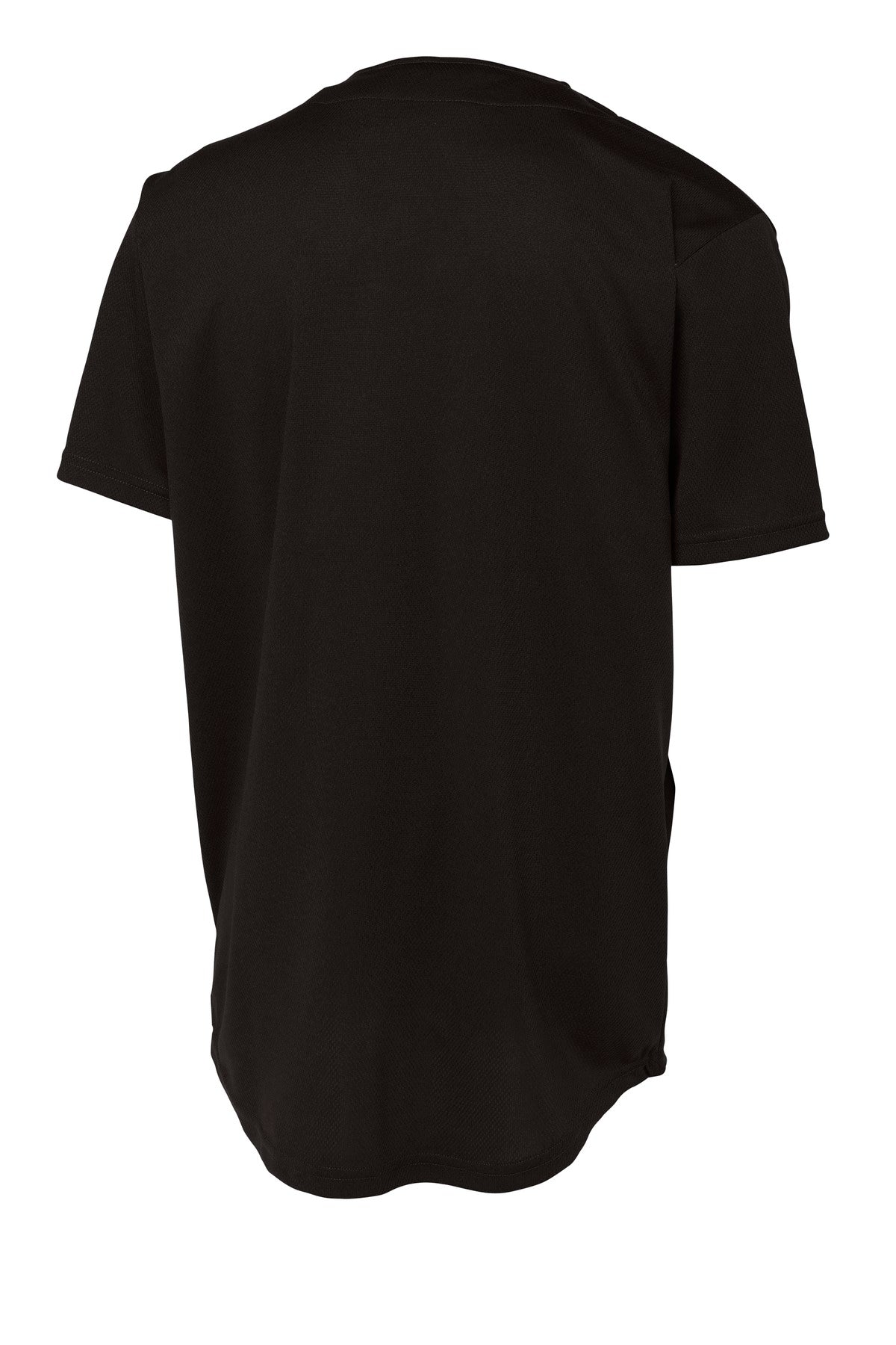 Unisex PosiCharge Tough Mesh Full-Button Jersey - Black
