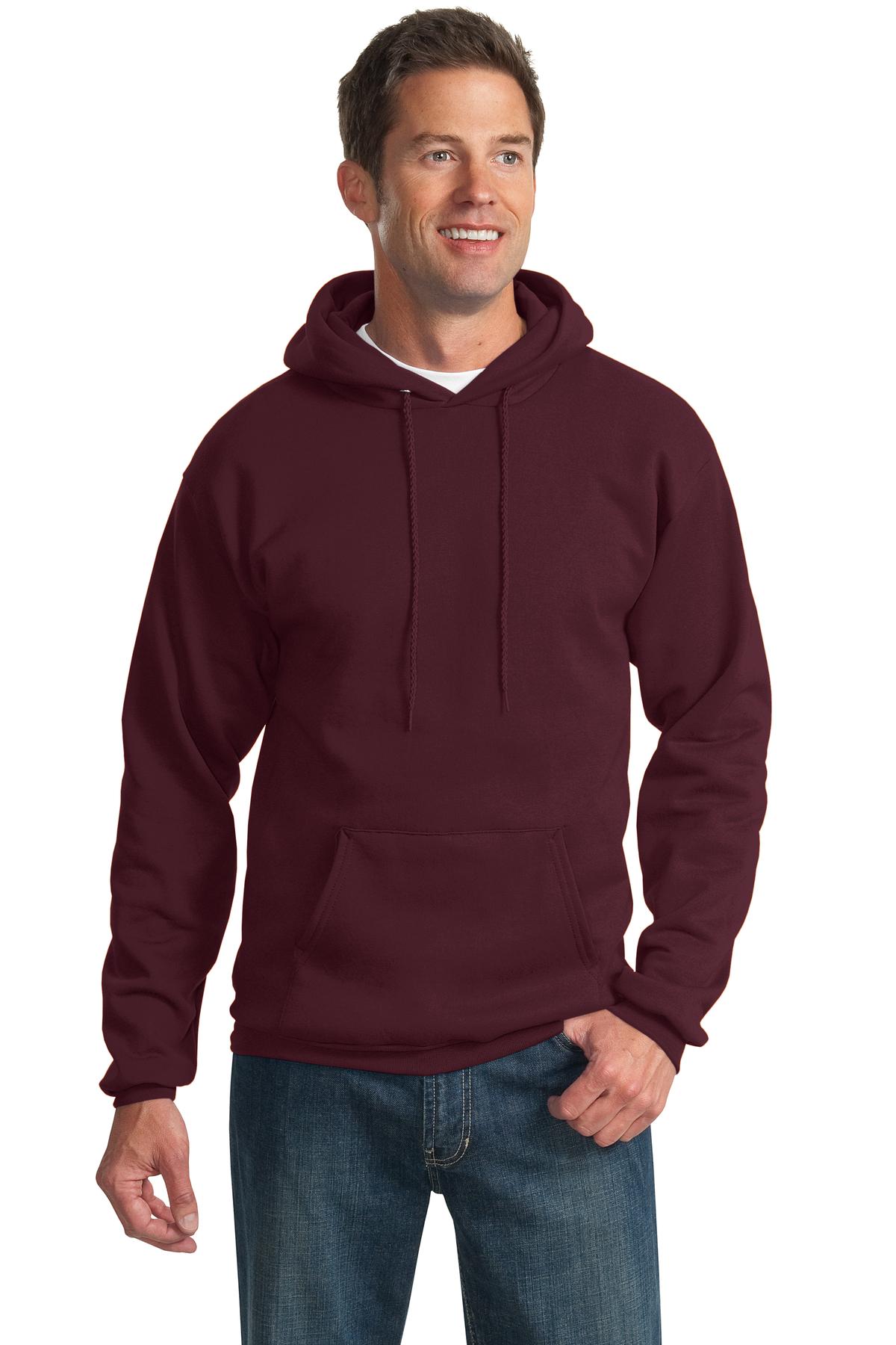 Unisex Tall Essential Fleece Pullover Hoodie - Maroon
